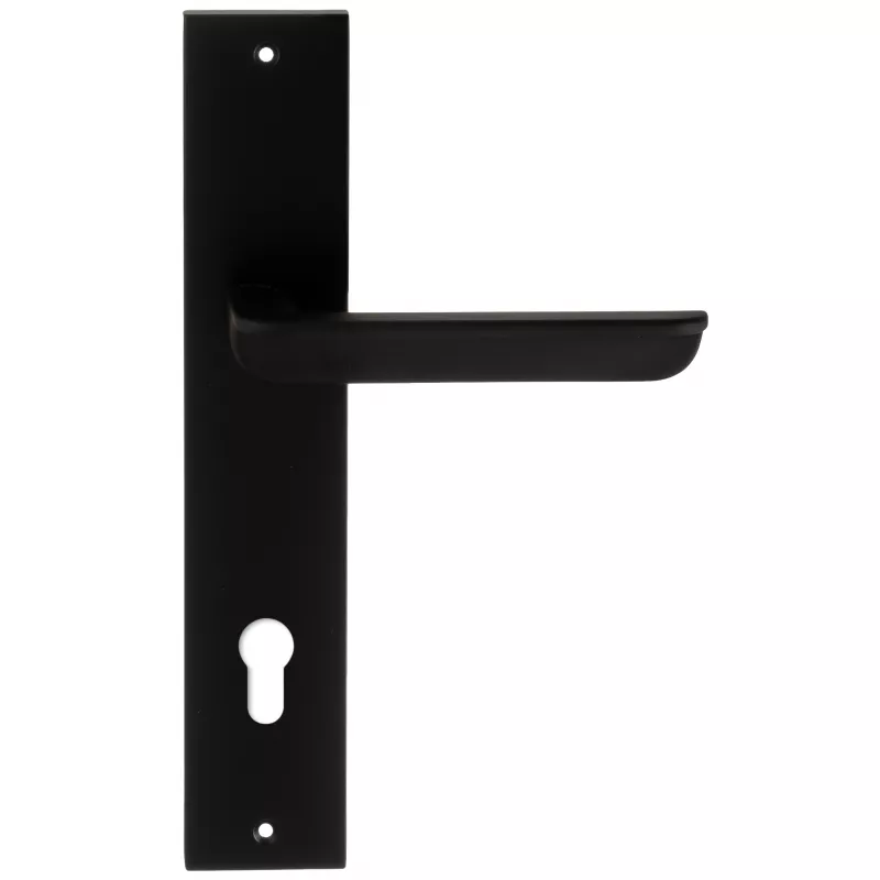 Дверная ручка на планке Extreza "FOSSA" 136 PL11-CYL-85 черный матовый F22