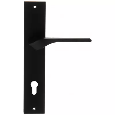 Дверная ручка на планке Extreza "AURA" 134 PL11-CYL-85 черный матовый F22