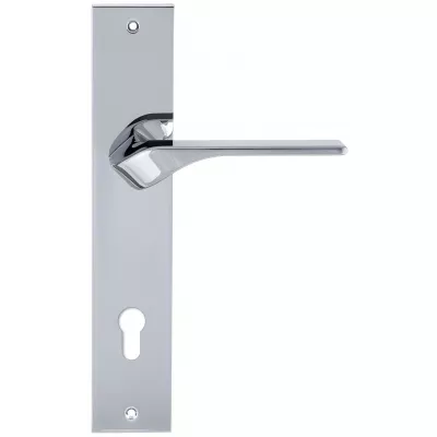 Дверная ручка на планке Extreza "AURA" 134 PL11-CYL-85 полированный хром F04