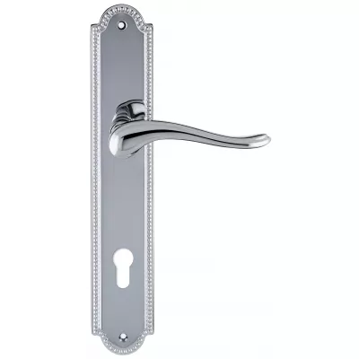 Дверная ручка Extreza "ARIANA" (Ариана) 333 на планке PL03 полированный хром F04 под цилиндровый механизм CYL
