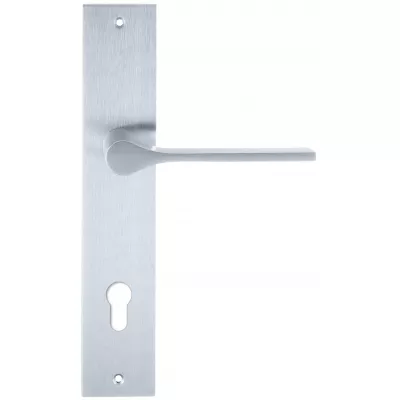 Дверная ручка на планке Extreza Hi-Tech "LONDA" (Лонда) 131 PL11-CYL-85 матовый хром F05