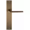 Дверная ручка Extreza Hi-Tech "TERNI" (Терни) 320 на планке PL11 матовая бронза F03 без доп. запирания PASS