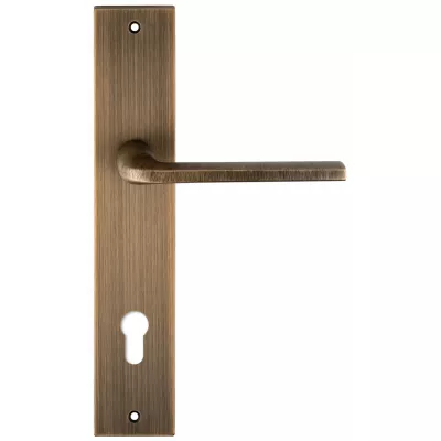 Дверная ручка Extreza Hi-Tech "TERNI" (Терни) 320 на планке PL11 матовая бронза F03 под цилиндровый механизм CYL