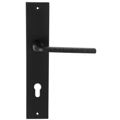 Дверная ручка Extreza Hi-Tech "TERNI" (Терни) 320 на планке PL11 черный F22 под цилиндровый механизм CYL