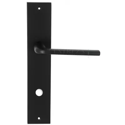 Дверная ручка Extreza Hi-Tech "TERNI" (Терни) 320 на планке PL11 черный F22 сантехническая завертка WC