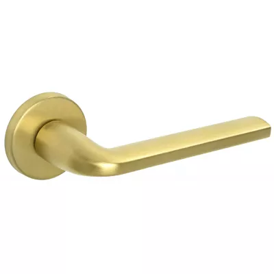 Дверная ручка Extreza Hi-Tech "TERNI" 320 круглая розетка R12 (7 мм) матовая латунь PVD F08