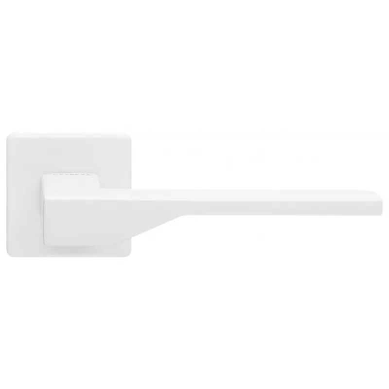 Дверная ручка Extreza Hi-Tech "ADONA" 122 квадратная розетка R11 (7 мм) белый матовый F26