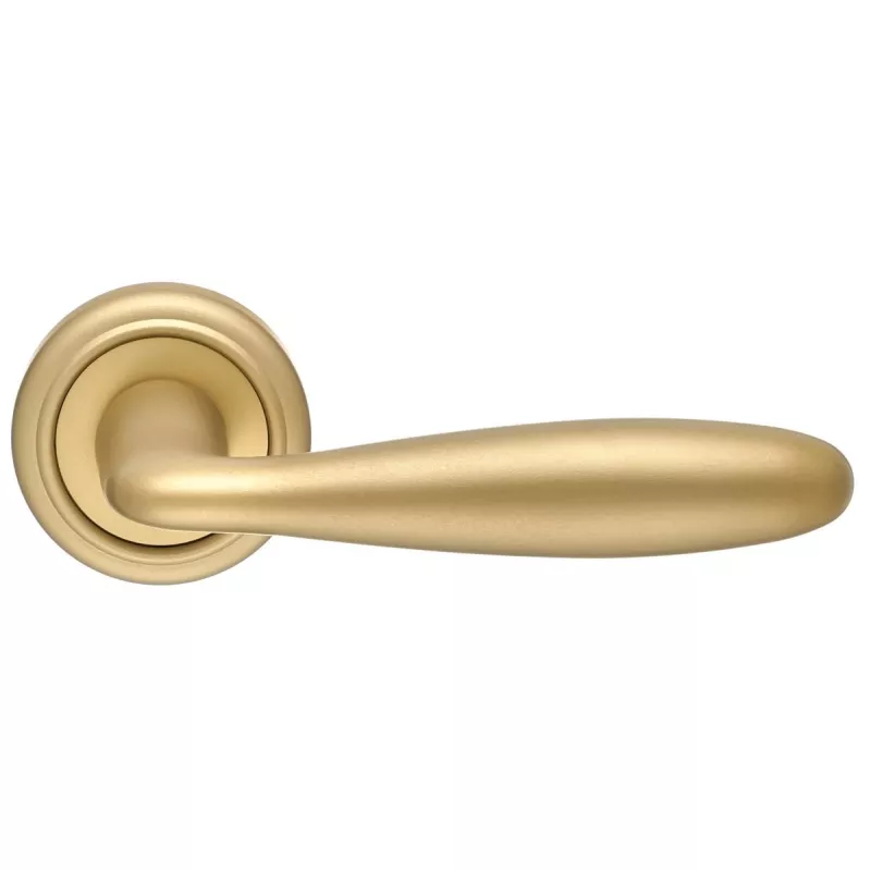 Дверная ручка Extreza "VIGO" (Виго) 324 на розетке R01 матовая латунь F02
