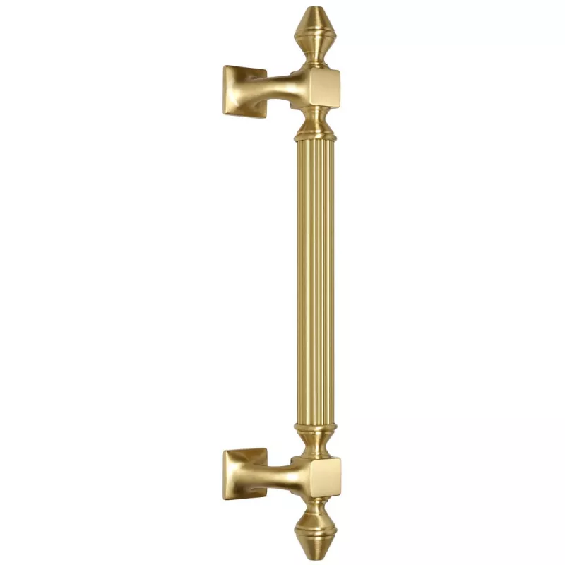 Ручка дверная скоба Extreza "IMPERO" 430 мм межо. 300 мм, матовая латунь ГЛЯНЕЦ F07