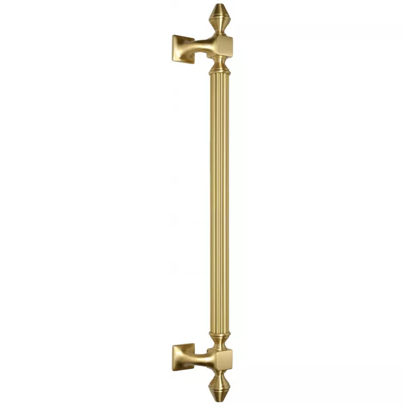 Ручка дверная скоба Extreza "IMPERO" 470 мм, матовая латунь ГЛЯНЕЦ F07