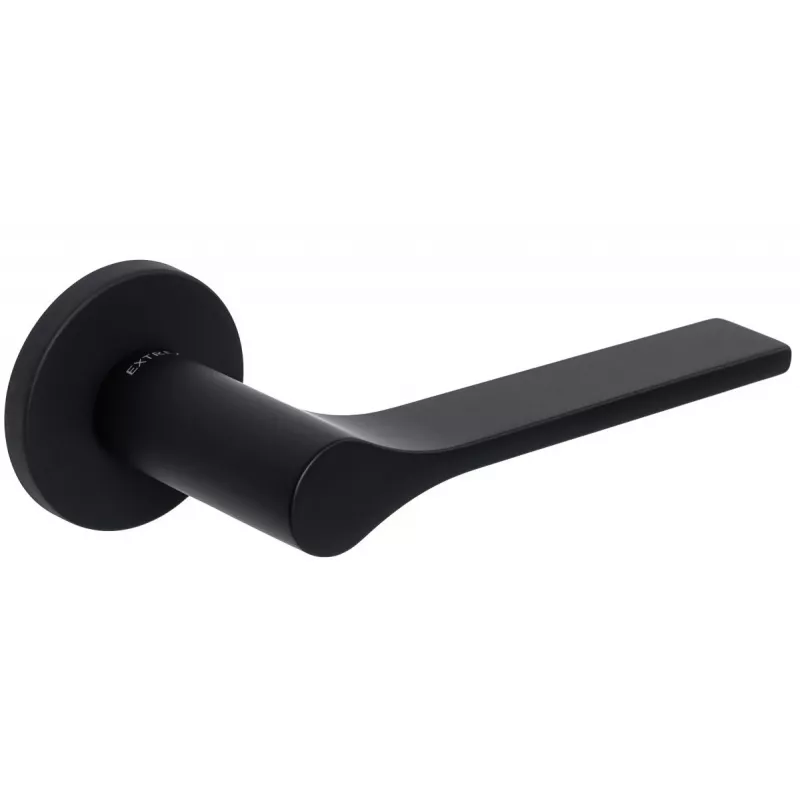 Дверная ручка Extreza Hi-Tech "LONDA" 131 круглая розетка R16 (5 мм) черный матовый F22