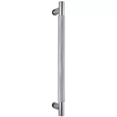 Ручка дверная скоба Extreza Hi-Tech "TUBA" (Туба) 126 (высота 350 мм, межос. 300 мм) полированный хром F04