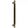 Ручка дверная скоба Extreza Hi-Tech "TUBA" (Туба) 126 (высота 350 мм, межос. 300 мм) матовая бронза F03