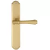 Дверная ручка Extreza "PIERO" (Пиеро) 326 на планке PL01 матовая латунь F02 без доп. запирания PASS