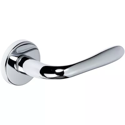 Дверная ручка Extreza Hi-Tech "ALDO" 331 круглая розетка R12 (7 мм) полированный хром F04