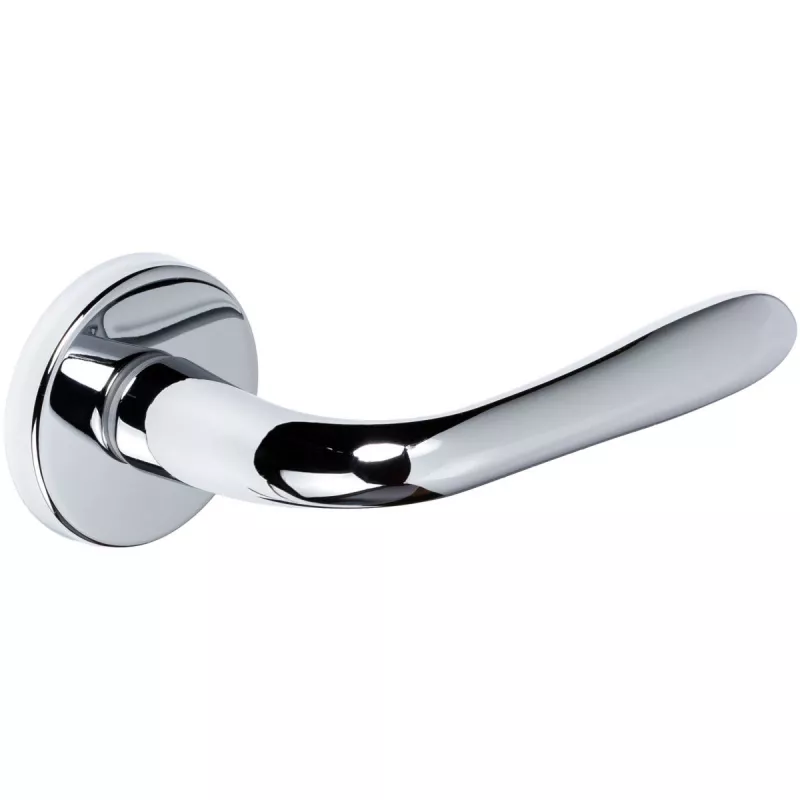 Дверная ручка Extreza Hi-Tech "ALDO" 331 круглая розетка R12 (7 мм) полированный хром F04