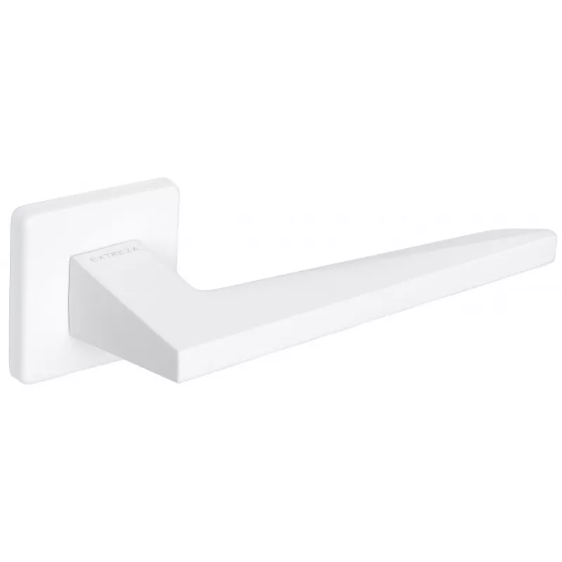 Дверная ручка Extreza Hi-Tech "AZIMUT" 102 квадратная розетка R11 (7 мм) белый матовый F26