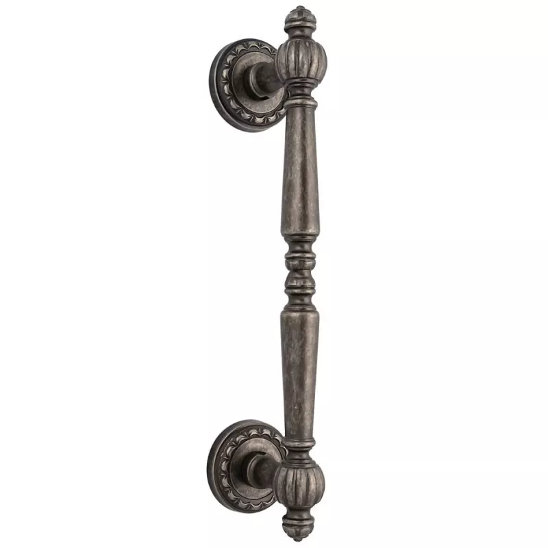 Ручка дверная скоба Extreza "DANIEL" (Даниель) R02 античное серебро F45