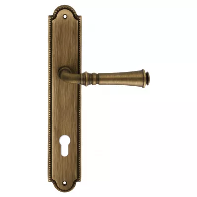 Дверная ручка на планке Extreza "CANNA" 327 PL03-CYL-85 матовая бронза F03