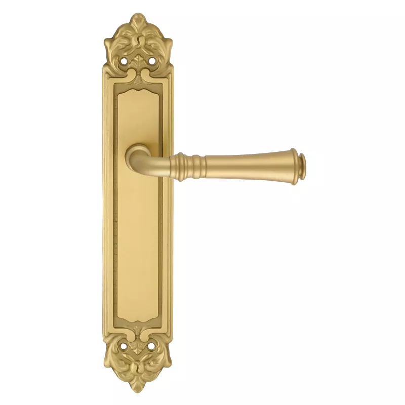 Дверная ручка на планке Extreza "CANNA" 327 PL02 матовая латунь F02