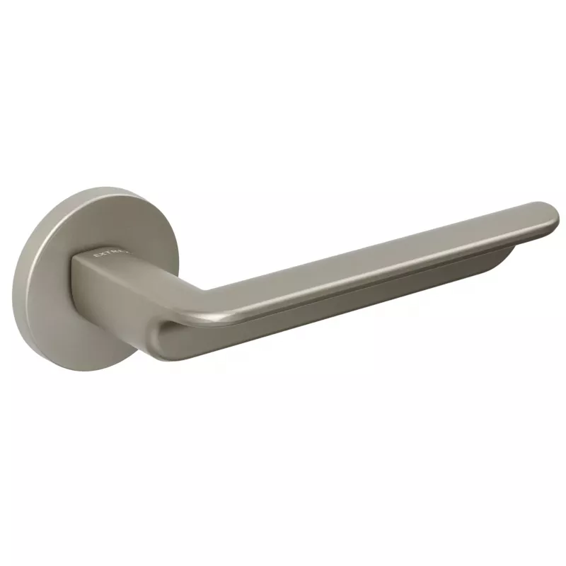 Дверная ручка Extreza "FOSSA" 136 на розетке R16 матовый никель F20