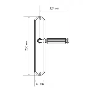 Дверная ручка на планке Extreza BENITO-PL01-CYL85-F02 (BENITO 307) матовая латунь