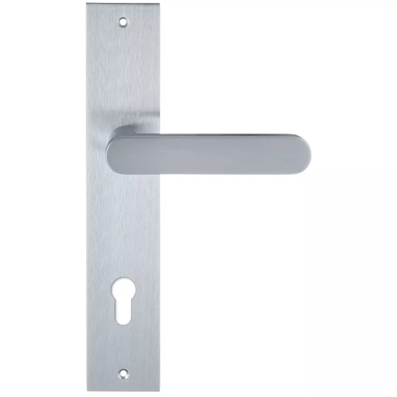 Дверная ручка Extreza Hi-tech "JEMMA" 116 на планке PL11-CYL-85 матовый хром F05