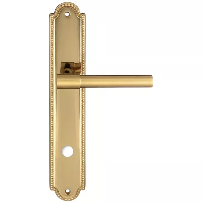 Дверная ручка Extreza "NUVO" 125 на планке PL03-WC-96 матовая латунь / латунь F01