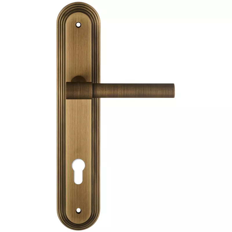 Дверная ручка Extreza "NUVO" 125 на планке PL05-CYL-85 матовая бронза F03