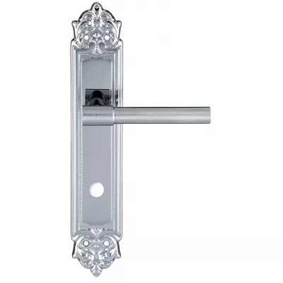 Дверная ручка Extreza "NUVO" 125 на планке PL02-WC-96 матовый хром / хром F05/F04