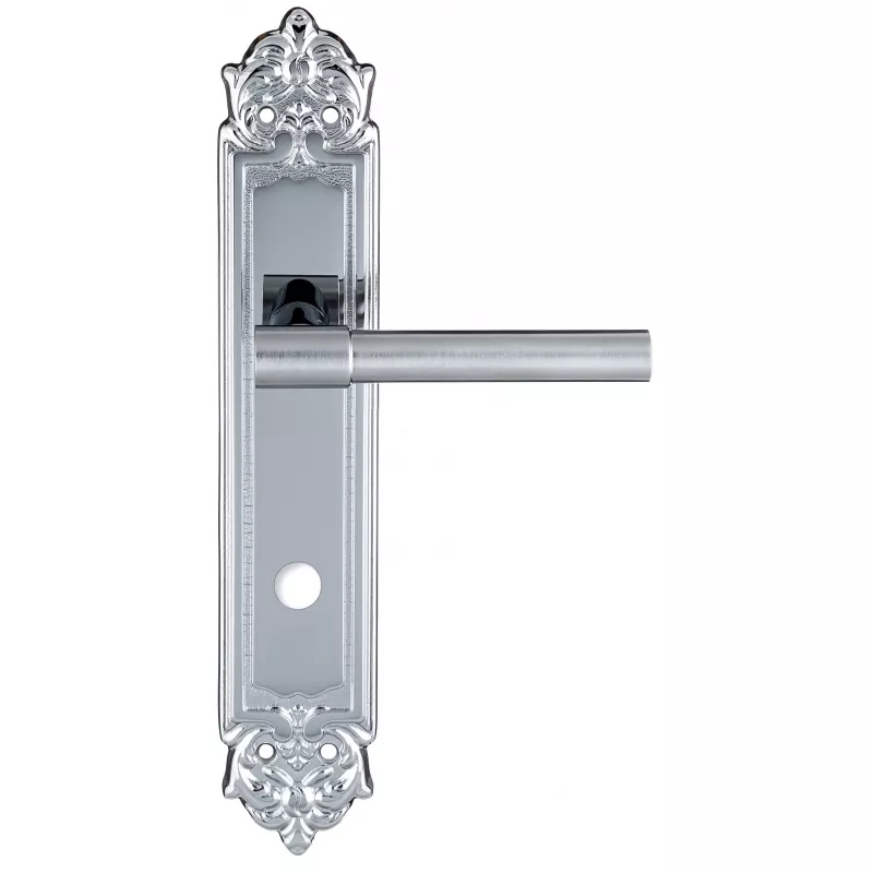 Дверная ручка Extreza "NUVO" 125 на планке PL02-WC-96 матовый хром / хром F05/F04