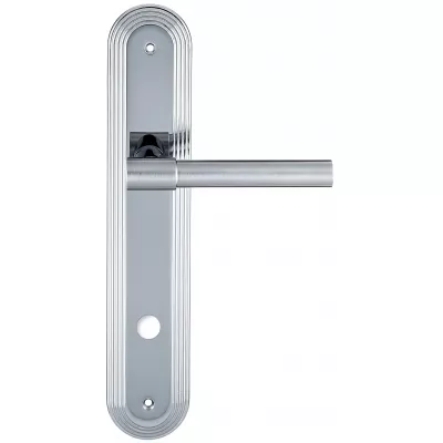 Дверная ручка Extreza "NUVO" 125 на планке PL05-WC-96 матовый хром / хром F05/F04