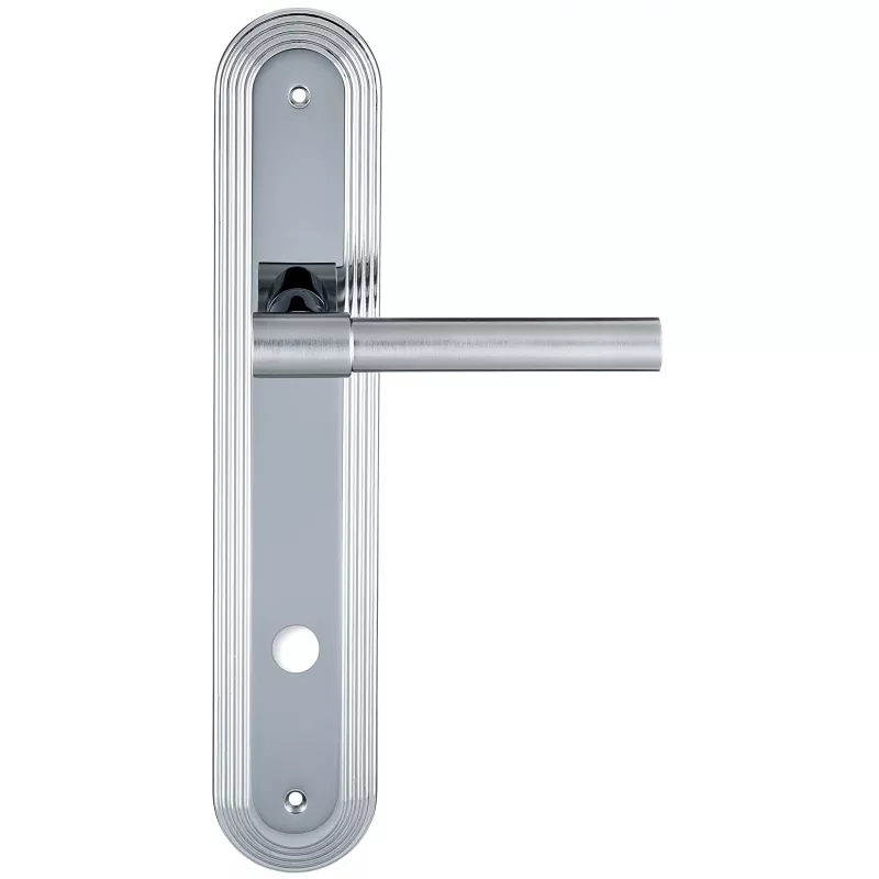 Дверная ручка Extreza "NUVO" 125 на планке PL05-WC-96 матовый хром / хром F05/F04