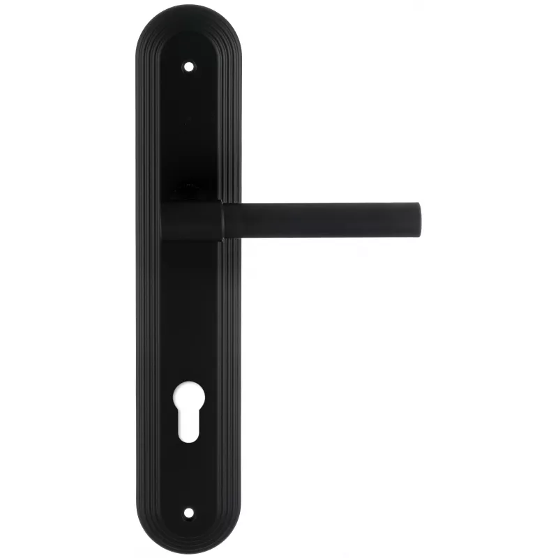 Дверная ручка Extreza "NUVO" 125 на планке PL05-CYL-85 черный F22