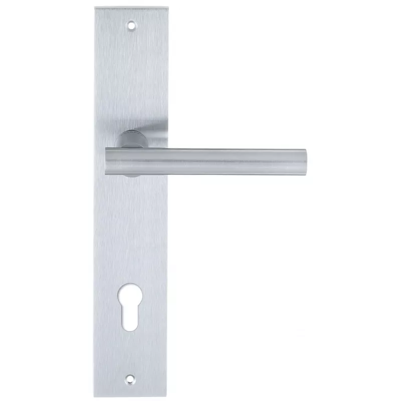 Дверная ручка Extreza HI-TECH "PIVOT" (Пивот) 132 на планке PL11 матовый хром F05 под цилиндровый механизм CYL