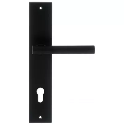 Дверная ручка Extreza HI-TECH "PIVOT" (Пивот) 132 на планке PL11 черный матовый F22 под цилиндровый механизм CYL