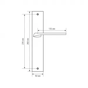 Дверная ручка на планке Extreza ERICA-PL11-WC-96-F04 (ERICA 119) полированный хром