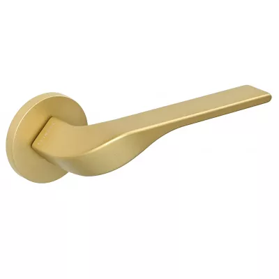 Дверная ручка на розетке Extreza AURA-R16-F02 (AURA 134) матовая латунь