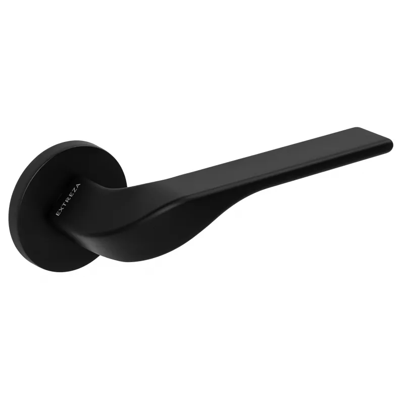 Дверная ручка на розетке Extreza AURA-R16-F22 (AURA 134) черный матовый