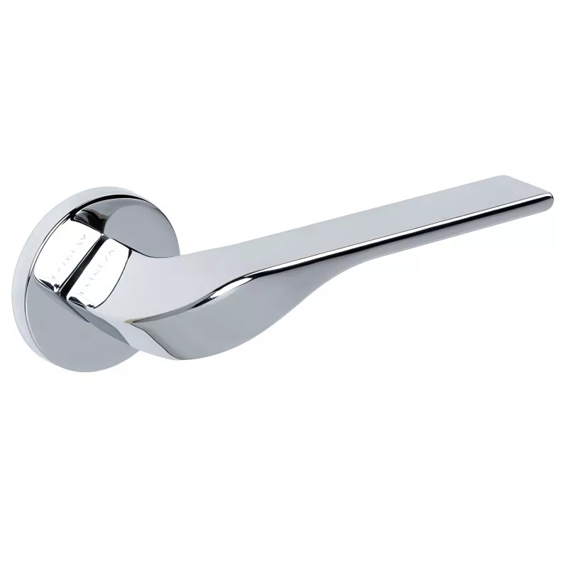 Дверная ручка на розетке Extreza AURA-R16-F04 (AURA 134) полированный хром