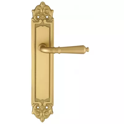 Дверная ручка на планке Extreza Classic "PETRA" 304 PL02 матовая латунь F02