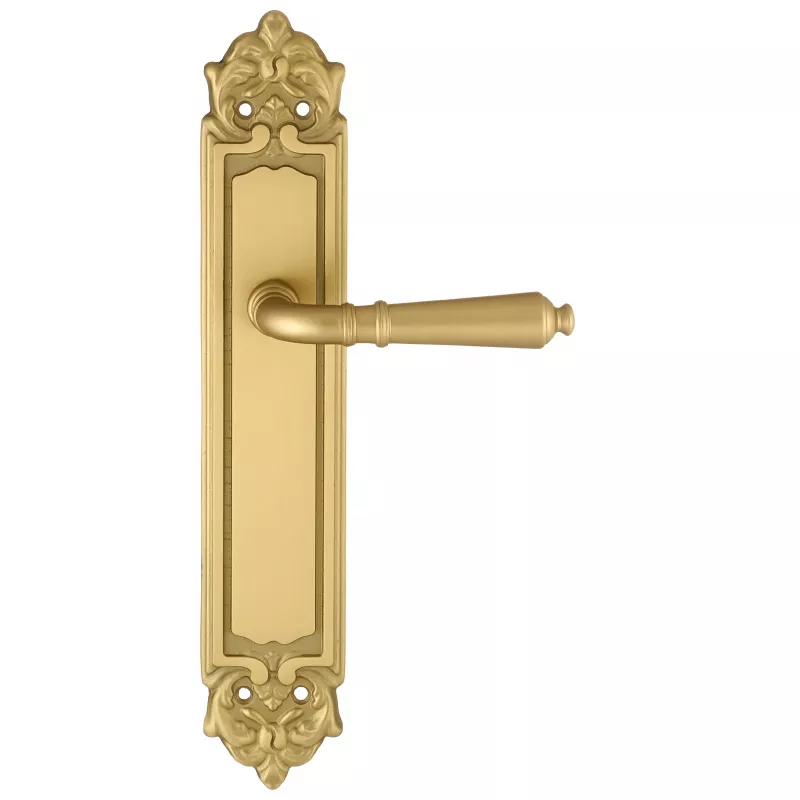 Дверная ручка на планке Extreza Classic "PETRA" 304 PL02 матовая латунь F02