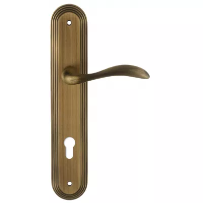 Дверная ручка на планке Extreza FLEXA-PL05-CYL-85-F03 (FLEXA 335) матовая бронза