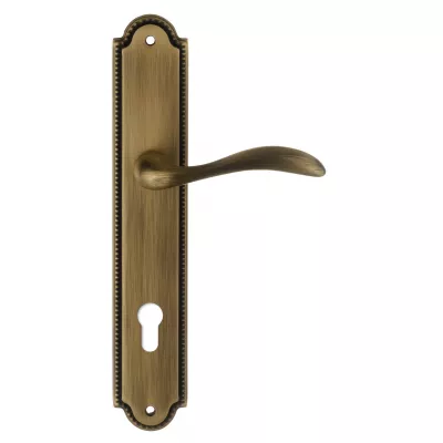 Дверная ручка на планке Extreza FLEXA-PL03-CYL-85-F03 (FLEXA 335) матовая бронза