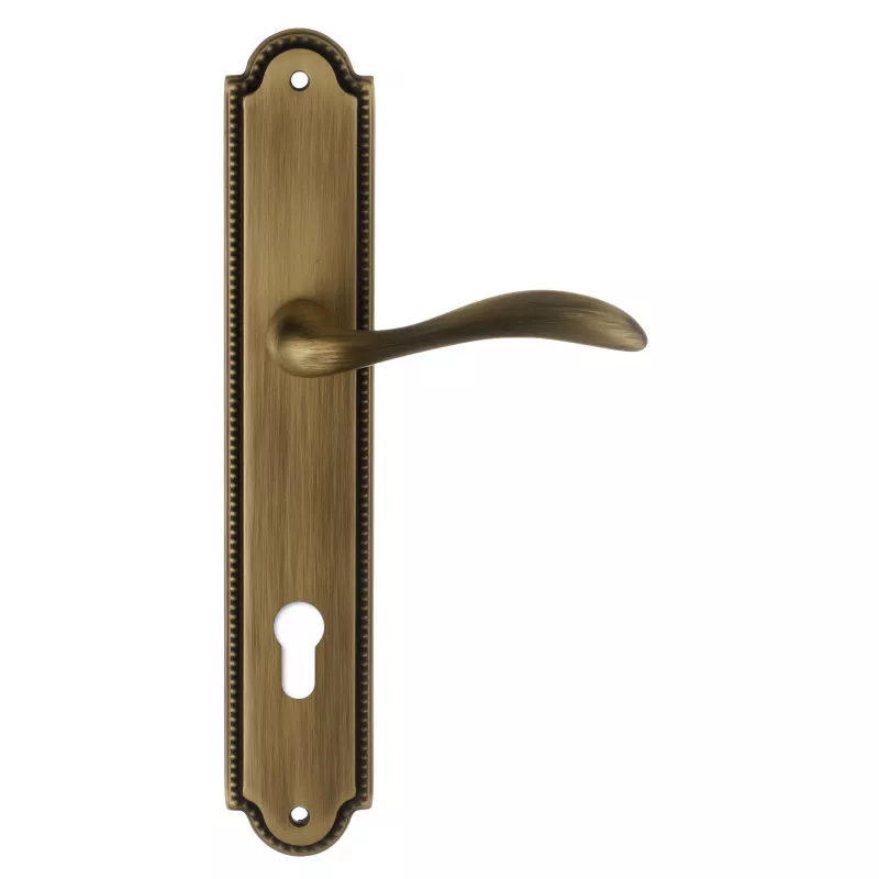 Дверная ручка на планке Extreza FLEXA-PL03-CYL-85-F03 (FLEXA 335) матовая бронза