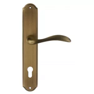 Дверная ручка на планке Extreza FLEXA-PL01-CYL-85-F03 (FLEXA 335) матовая бронза