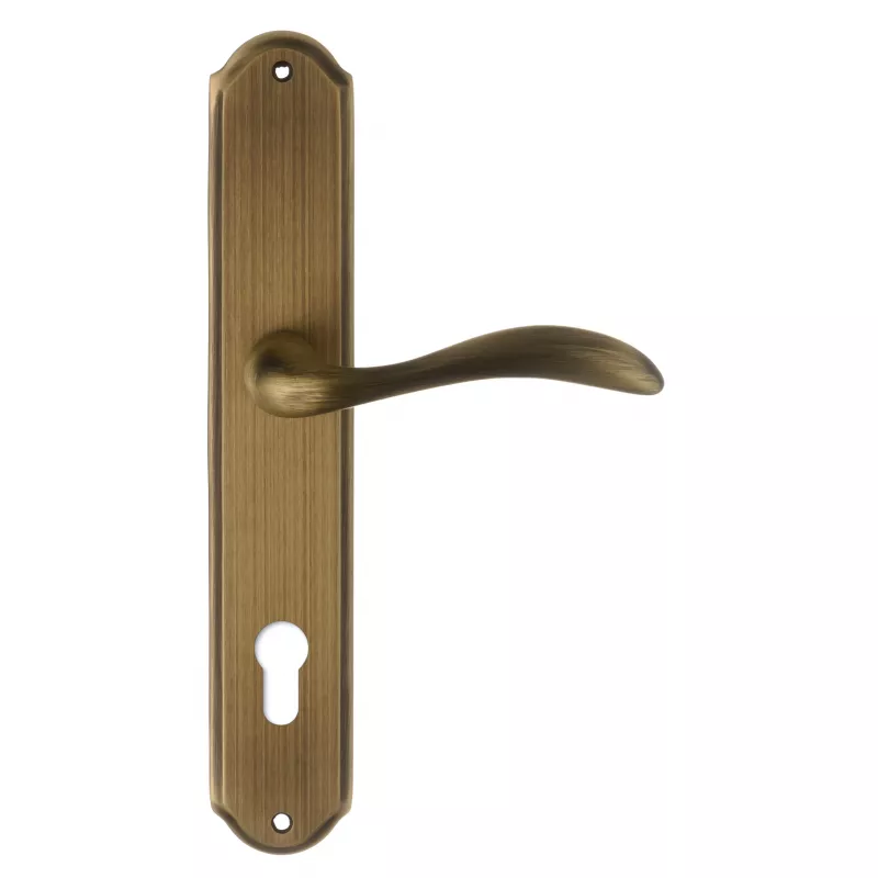 Дверная ручка на планке Extreza FLEXA-PL01-CYL-85-F03 (FLEXA 335) матовая бронза