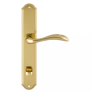 Дверная ручка на планке Extreza FLEXA-PL01-WC-96-F01 (FLEXA 335) полированная латунь