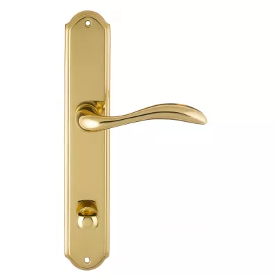 Дверная ручка на планке Extreza FLEXA-PL01-WC-96-F01 (FLEXA 335) полированная латунь