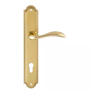 Дверная ручка на планке Extreza FLEXA-PL03-CYL-85-F01 (FLEXA 335) полированная латунь